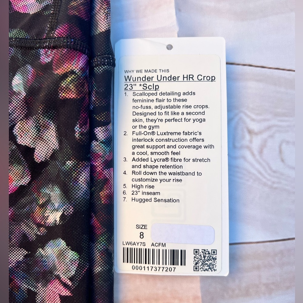 NEW 🎉 LULULEMON Wunder Under High-Rise Tight 25" Activate Multi Floral Size 8 - Picture 9 of 9